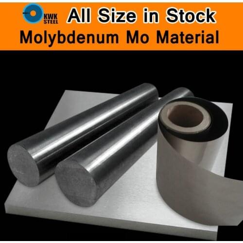 Molybdenum Sheet Metal Mo Plate 99.96% High Purity Smooth Surface Mo Foil Rod Round Bar DIY Mold Mould Process All Size Shape