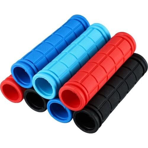 2PCS 22.2mm Anti Slip Bicycle Handlebar Grips Rubber Colorful Soft Handle Grip Lock Bar End Fit Fold MTB Bicycle BMX XC Bike