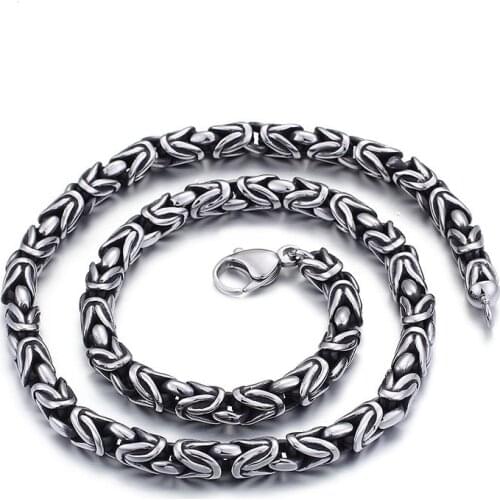 New explosive necklace titanium steel necklace retro necklace casual men steel necklace