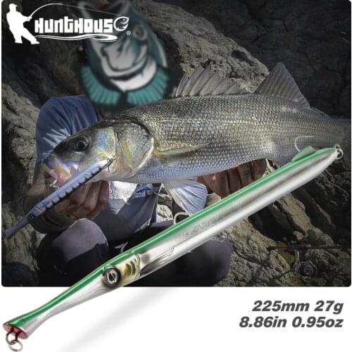 Hunthouse Don Belone Pencil Fishing Lure Long Casting 225mm 27g Stickbaits Pesca For Fishing Tuna Sea Bass Blue Fish Leerfish