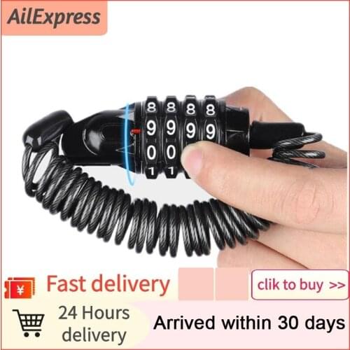 Motorcycle Helmet Anti Theft 4 Digit Password Lock Steel Cable Luggage Lock Motorcycle Bicycle Lock Motorcycle Accessories