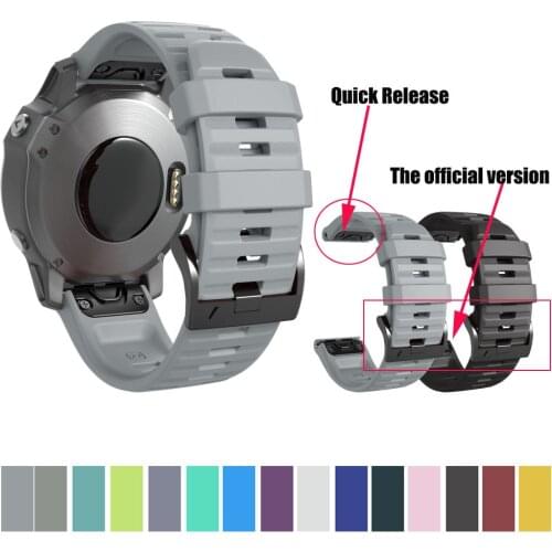 26 22MM Watchband Strap for Garmin Fenix 5X 6X/Fenix 6 Pro 5 Plus/3 3HR Watch Quick Release Silicone Easyfit Wrist Band Strap