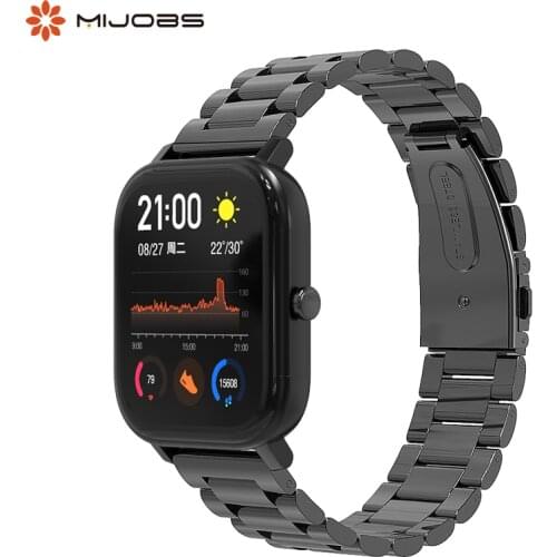 Band For Huami GTS 2 Amazfit Bip S Strap 20mm Metal Replacement Wrist Strap For Xiaomi Huami Amazfit Bip Lite GTS Neo Band