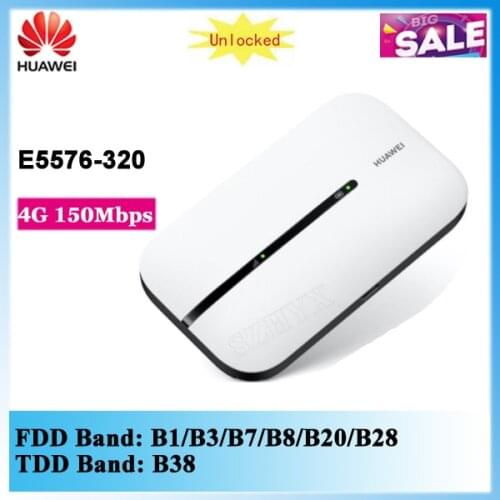 Brand new original HUAWEI E5576 E5576-320 4G 150Mbps mobile hotspot 4g wifi router modem mifi pk e5577 e5573