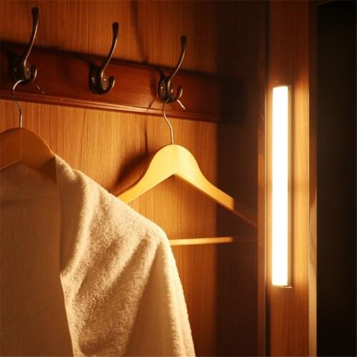 Super bright 20/30/50cm LED USB Rechargeable Closet Wardrobe Lamp PIR Motion Sensor Under Cabinet Lights Magnetic Night Lamp