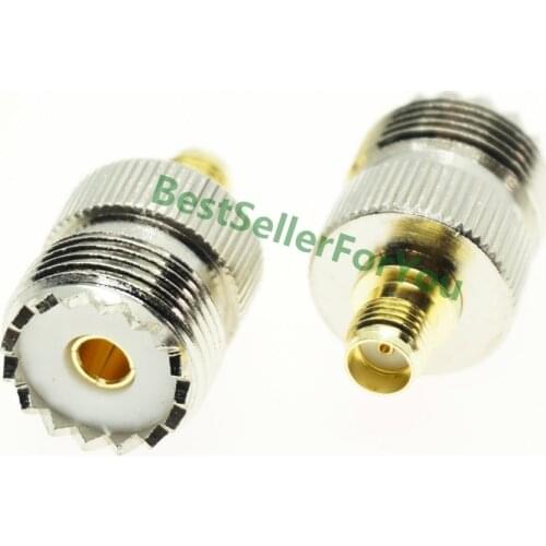 UHF SO-239 Female SO239 Jack To SMA Female Plug Connector RF Coaxial Coax Adapter