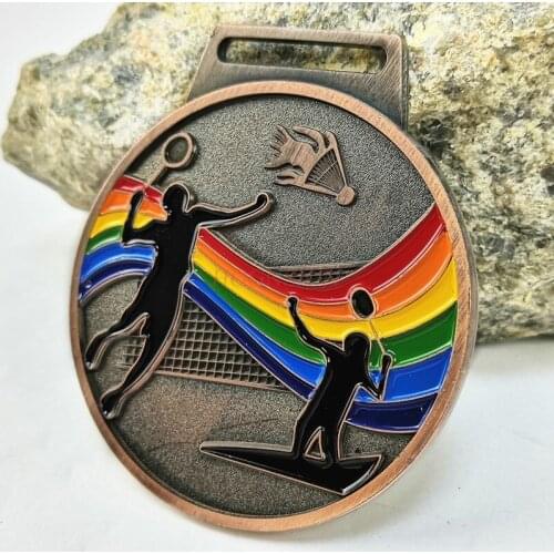 Order and medals Badminton Medal Metal Color Medal Competition Gold And Silver Bronze Club School Factory Sports