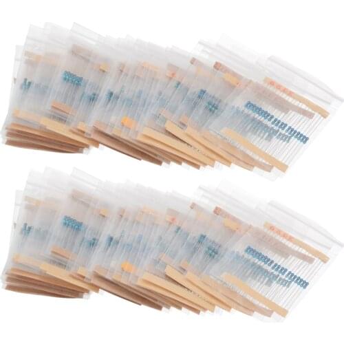 1460pcs New 1/4W Metal Film Resistor Kit Assortment Set Labelled 1% Precision High Quality