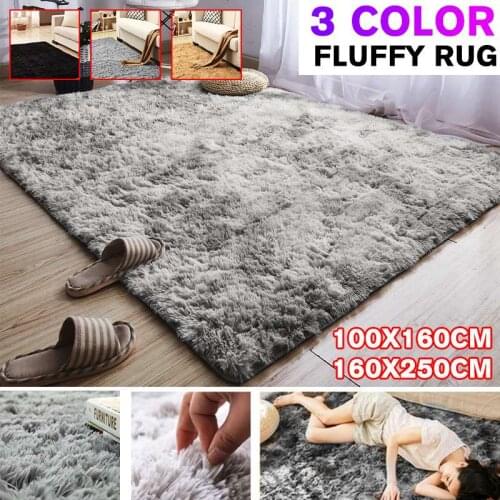160x250cm Plush Carpet for Living Room Fluffy Rug Thick Bed Room Carpets Anti-slip Floor Gray Soft Rugs Tie Dyeing Kid Room Mat
