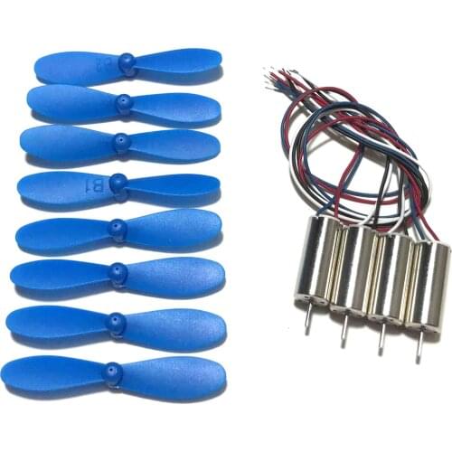 4DRC V8 Mini Drone WiFi FPV 4D-V8 RC Quadcopter Helicopter Spare Parts Accessories Propeller Blade Maple Leaf Engines Motors set