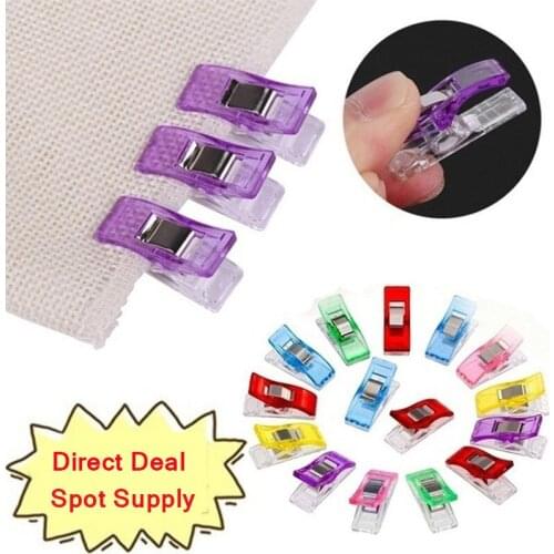 50PCS Multicolor Patchwork Sewing Hemming Tool Accessory Quilting Clips Plastic Clip DIY Crafts Accessories Pince Coutur