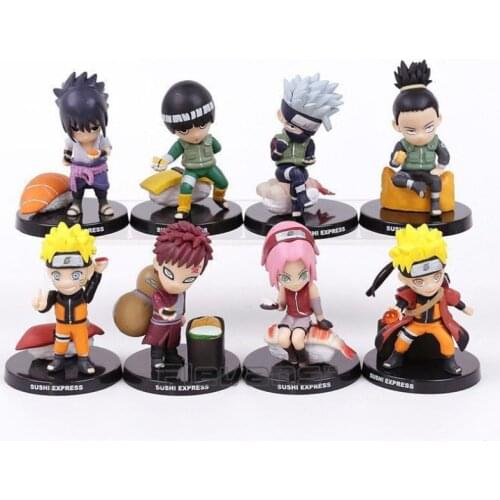 8pcs/lot Anime Uzumaki Naruto Hyuuga Hinata Sasuke Hatake Kakashi Sakura Gaara PVC Action Figures Toys Model Doll Gifts