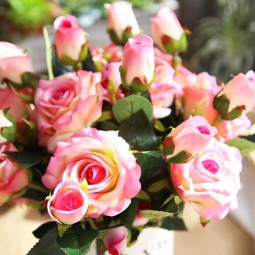 8CM Rose DIY Party Decoration Silk Artificial Flowers Small Rose Wedding Fake Flowers Festival Supplies Home Decor Bouquet