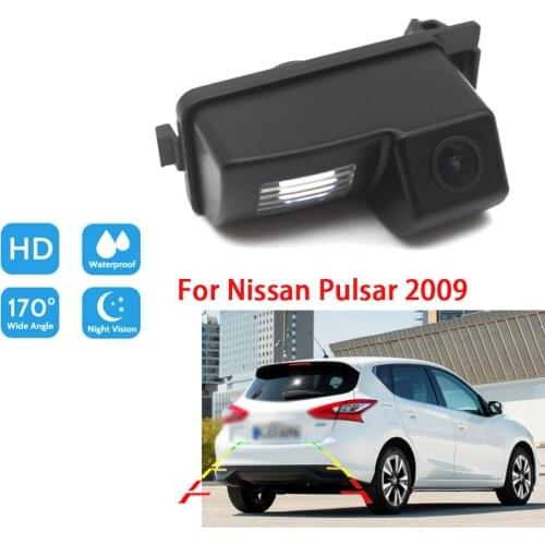 Car Back up Rear View Camera For Nissan Pulsar 2009 CCD Full HD Night Vision Waterproof Car Reversing Camera high quality RCA