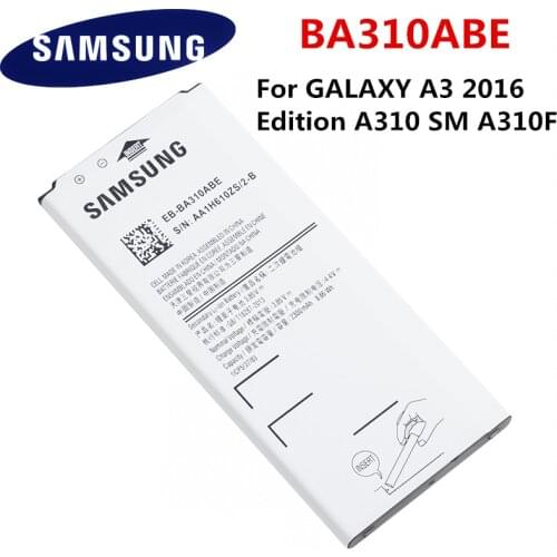 Battery EB-BA310ABE For Samsung GALAXY A3 2016 Edition A310 SM A310F A3100 EB BA310ABE 2300mAh Batteries