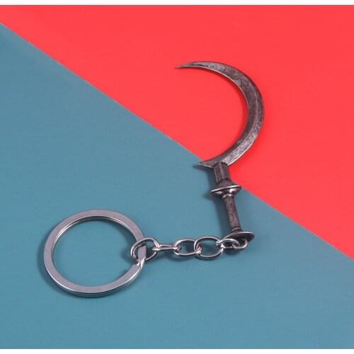 Biohazard Village Lady Alcina Dimitrescu Eldest Daughter Bela Dimitrescu Sickle Weapon Alloy Metal Keychain Keyrin Key Chain