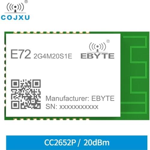 CC2652P multi-protocol 2.4GHz Wireless module 20dBm 100mW SMD SoC module industrial grade Wireless Transceiver E72-2G4M20S1E