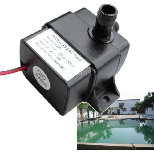 DHL 200PCS Waterproof Water Pump 4.2W 240L/H Micro Brushless DC 12V Water Pump Car Submersible Fountain Aquarium Circulating