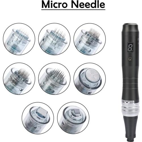 Dr pen Ultima M8 Electric Derma Pen Microneedle Derma Stamp Roller Therapy Beauty Machine with 8 Needle Cartridges Skin Care Set