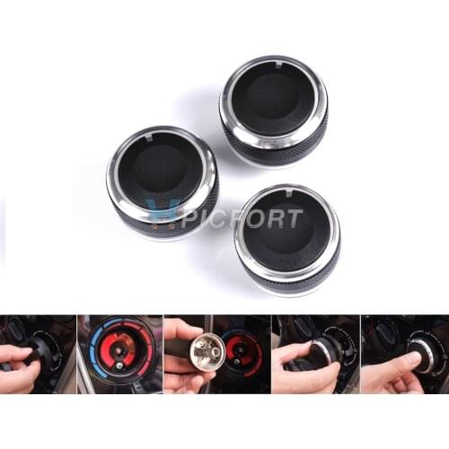 DWCX 3PCS Aluminum Alloy Air-Conditioning Knobs Switch For Mazda6 Mazda 6 2003 2004 2005 2006 2007 2008