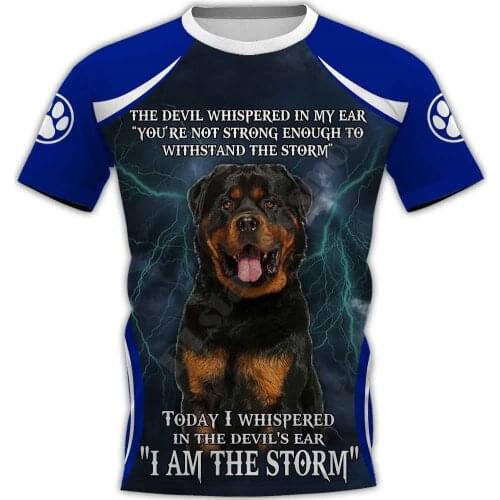 PLstar Cosmos Rottweiler 3D Printed t-shirt Harajuku Streetwear T shirts Funny Animal Men For Women Short Sleeve 08