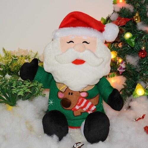 Christmas Doll Toy Santa Claus Deer Doll Ornament Christmas Gift New Year Candy Bag Gift