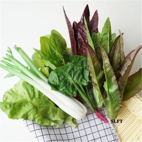 Kitchen cabine hotel supermarket store shop decoration artificial fake green vegetables simulation cos romaine lettuce props