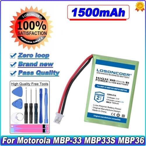 LOSONCOER MBP33 NI-MH 1500mAh Battery For Motorola MBP-33 MBP33S MBP36 MBP36S MBP36PU MBP43 CB94-01A Baby Monitor Batteries