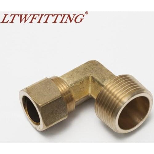 LTWFITTING 5/8" OD x 3/4" Male NPT 90 Deg Compression Elbow,BRASS COMPRESSION FITTING