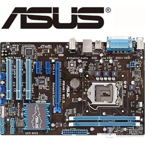 ASUS P8H61 R2.0 Motherboard LGA 1155 DDR3 16GB For Intel H61 P8H61 R2.0 Desktop Mainboard ATX Systemboard SATA II PCI-E 3.0 Used