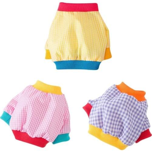 New XS-XX Summer DogPlaid Clothe Patch-work Clothing for Dog Cat T Shirt Puppy Kitten Cotume Cute Spring Pet Apparel Product