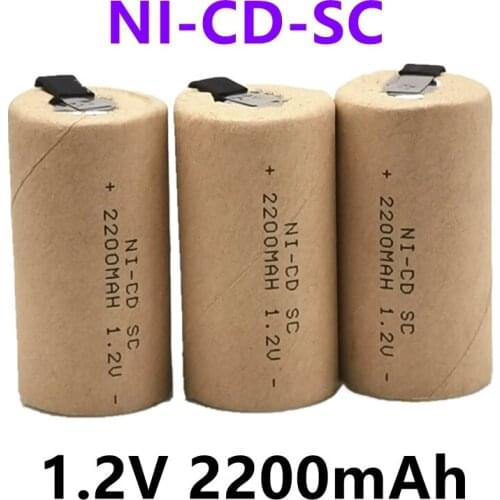 100% New Original SC battery 1.2v batteries rechargeable 2200mAh nicd battery power tools akkumulator
