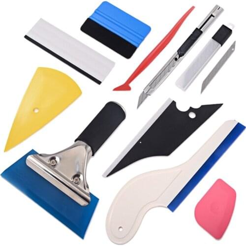Window Tint Tool Kit Vinyl Car Wrap Stickers Tool Set Auto Car Accessories Carbon Foil Tinting Squeegee Film Cutter Knife