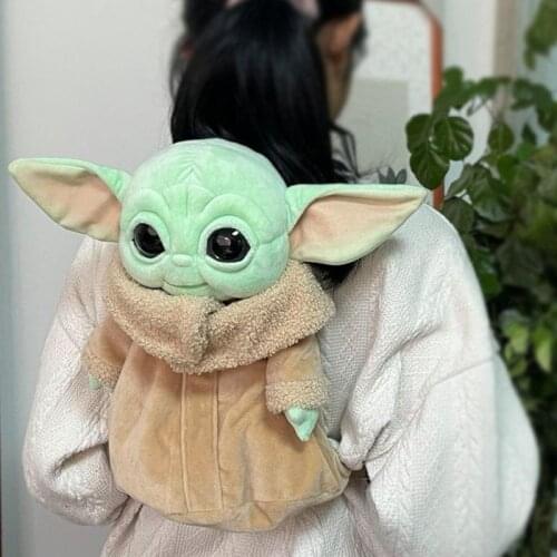 Disney Star Wars Action Figures Baby Yoda Plush Backpack Mandalorian Stuffed Bag Cute Backpack Toys Gift For Children