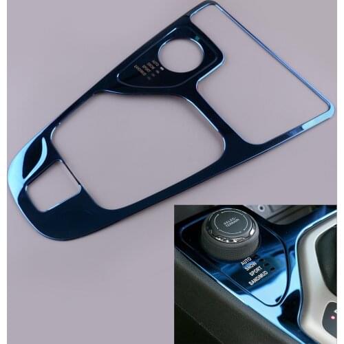 Interior Central Console Gear Shift Panel Cover Trim Frame Blue Fit For Jeep Cherokee Four-Wheel Drive 2014 2015 2016 2017 2018