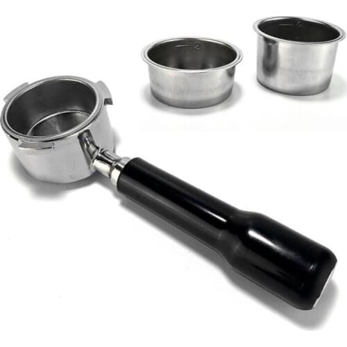 AD-Espresso Portafilter 51mm for Delonghi EC685 EC680 Coffee Bottomless Portafilter with 51mm 2 Styles Coffee Powder Bowl