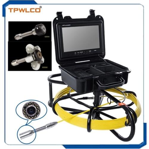 23mm High Resolution Industrial Camera With 12pcs White LEDS 20m Cable 9inch Screen Pipe Wall Sewer Endoscope Camera System