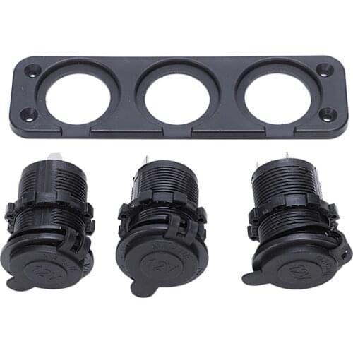 12V 3 Way Waterproof Car Cigarette Lighter Plug Socket Splitter Adapter Charger