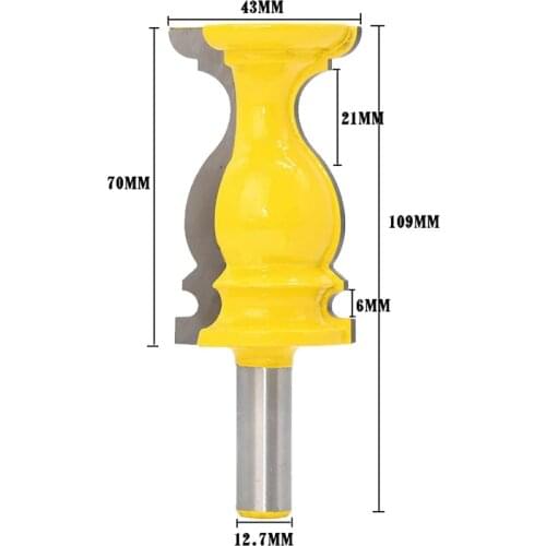1pc 12mm 1/2 Shank S type Handle Line Handrail Router Bit Wood Cutter Woodworking Cutter Wood Milling Cutting MC03112
