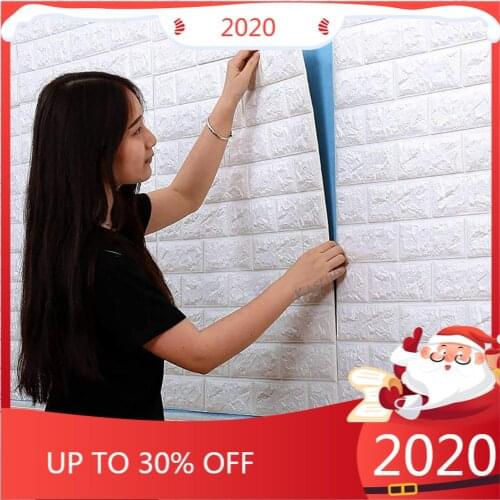 12pcs 3D Wall Sticker Self Adhesive Wallpaper DIY Brick Living RoomTV Kids Safty BedroomWarm Home waterproof Decor Wall Stickers