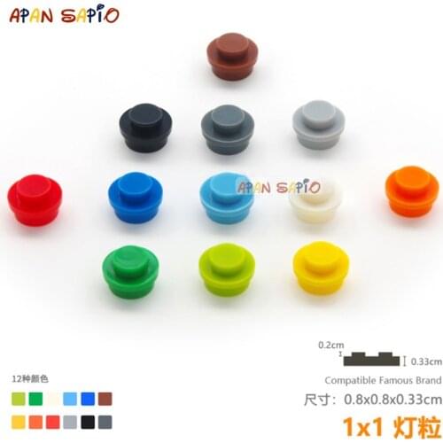 120pcs/lot DIY Blocks Building Bricks Lamp Bead Educational Assemblage Construction Toys for Children Size Compatible With lego