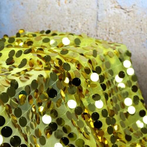 1Y/lot 18MM Encrypted mesh Sequins fabric 15style stage dress wedding decoration DIY material