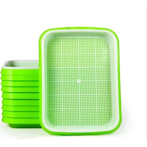 Indoor Gemination Planting Hydroponic Equipments Double-layer Plastic Dense Mesh Sprouting and Seedling Nursery Tray for Beans