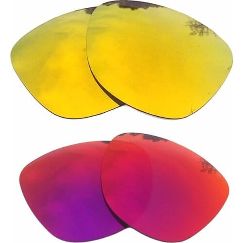 24K Gold & Midnight Sun Mirrored Polarized Replacement Lenses for Frogskins Frame 100% UVA & UVB