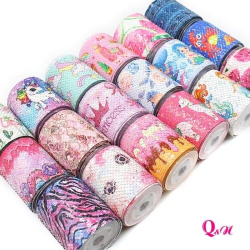 5yards 3inch 75mm thistle sequin candy bird flower cartoon printing ribbon for DIY Handmade Materials Hairbow Accessories Party