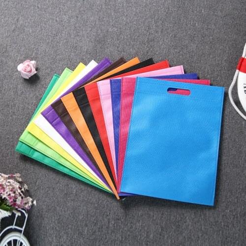 5pcsReusable Shopping Bag Non-Woven Fabric Bags Foldable Shopping Handbags Tote Grocery Cloth Bags Gift/shoes/Chrismas/food Bags