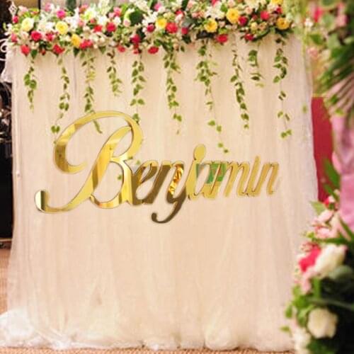 Custom Baby Shower Acrylic Name Sign Gold Silver Wood Birthday Wedding Party Decoration, Personalized Babyshower Door Sign
