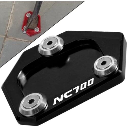 CNC Aluminum Kickstand Foot Plate Side Stand Extension Pad Enlarge Extension For Honda NC700 NC700X NC700S NC700D Integra
