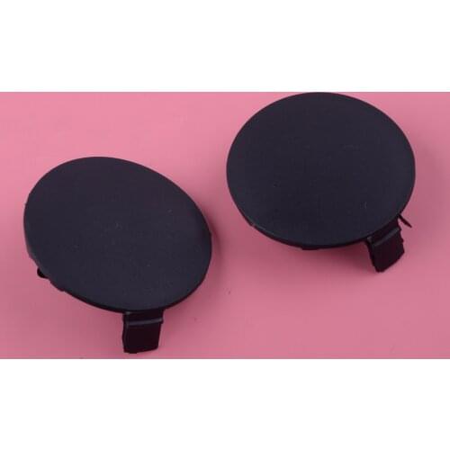 DWCX 1 Pair 53286-0R060 Left Right Front Bumper Round Tow Hook Eye Protective Cover Cap Fit For Toyota RAV4 2013 2014 2015