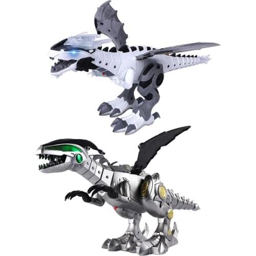 Electric Walking Dinosaurs Model Kids Spray Swing Robot Toy Electronic